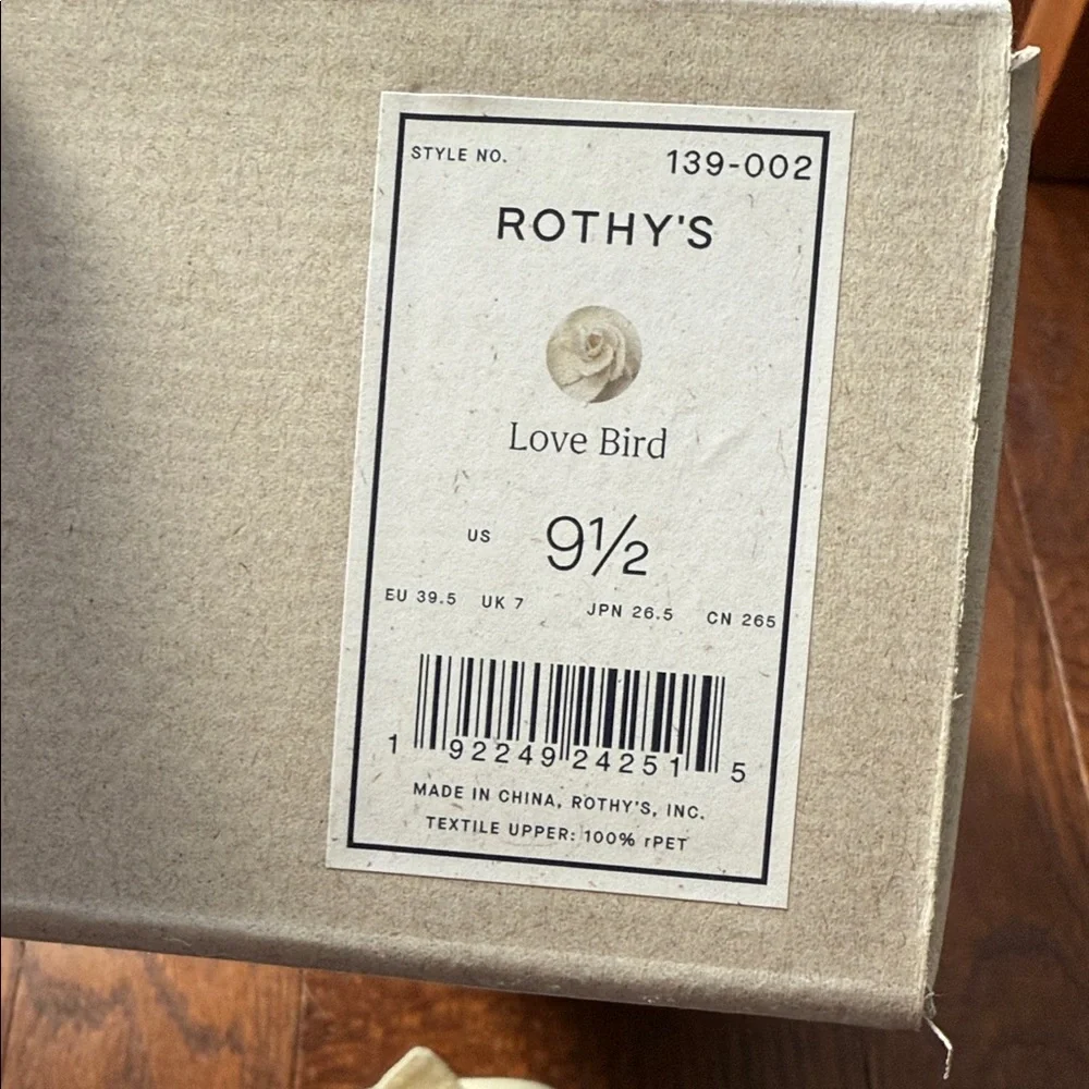 NEW Rothy's Cream Flats Love Bird - Picture 5 of 5